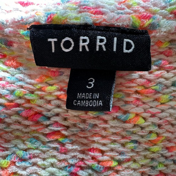 Torrid | Size 3 Plus Size 3XL Flamingo Sweater Multicolored Long Sleeve Vacation - Picture 6 of 12